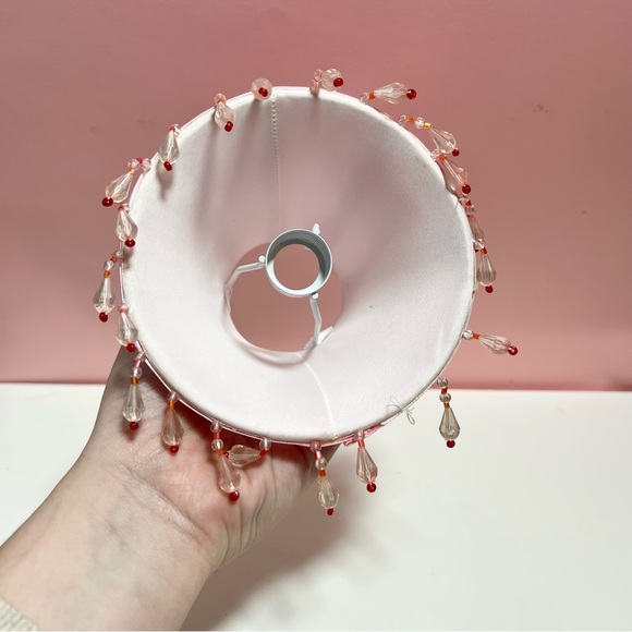 Y2K 2000s mcbling baby pink beaded lamp shades - Picture 4 of 7